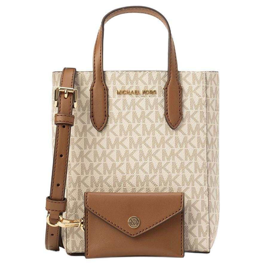 MICHAEL KORS Coated Canvas Shoulder Bag, Crossbody Bag, Handbag Mini Women's Vanilla White