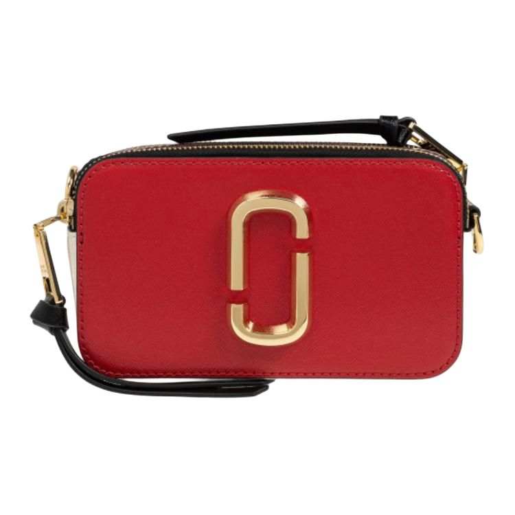 MARC JACOBS Leather Camera Bag, Crossbody Bag, Shoulder Bag Women's Red