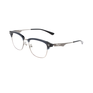FERRAGAMO Titanium Alloy Browline Eyeglass Frames Unisex