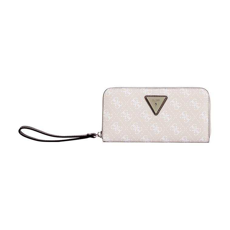 GUESS Pu Coin Purse, Clutch Regular Women's Beige Gray