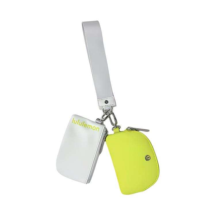 Lululemon Nylon Wrist Bag Wallet Regular Women's Neon Yellow