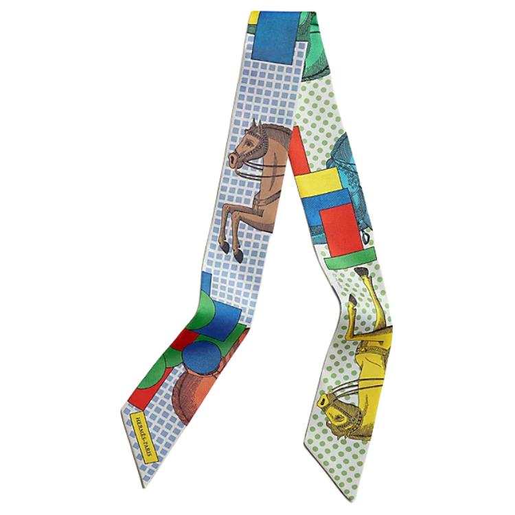 HERMES Mulberry Silk Scarves Women's Multicolor