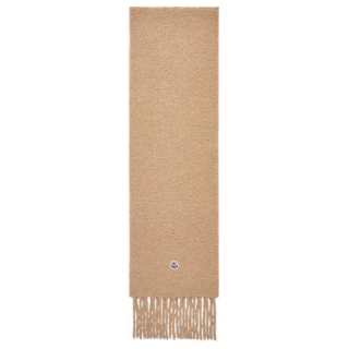 Moncler Logo Patch Brushed Fringed Scarf