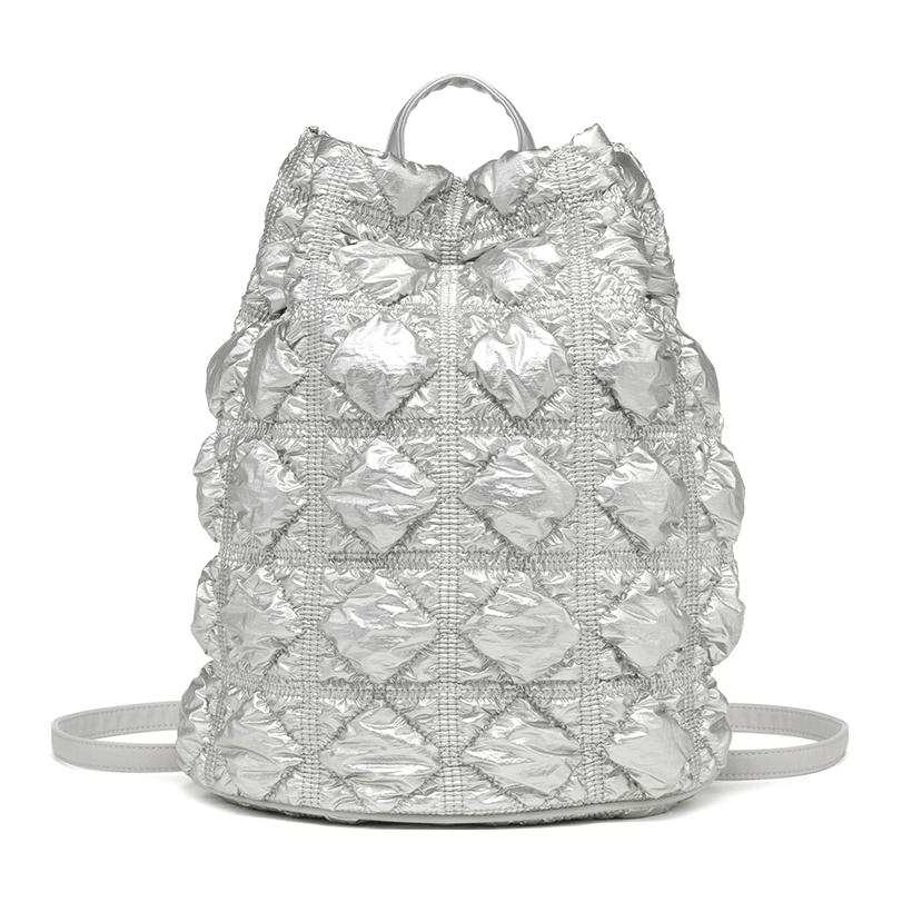 CARLYN CARLYN Nylon Backpack Women's Silver