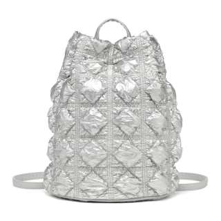 CARLYN Nylon Backpack Women's Silver