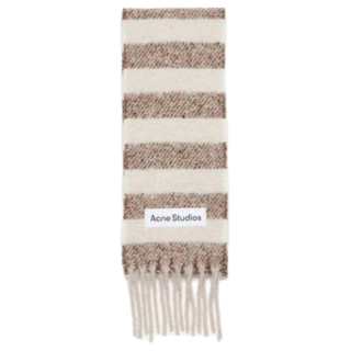 Acne Studios Striped Fringed Scarf