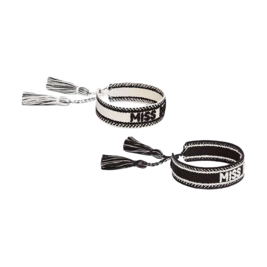 DIOR DIOR Wristbands Unisex Black White