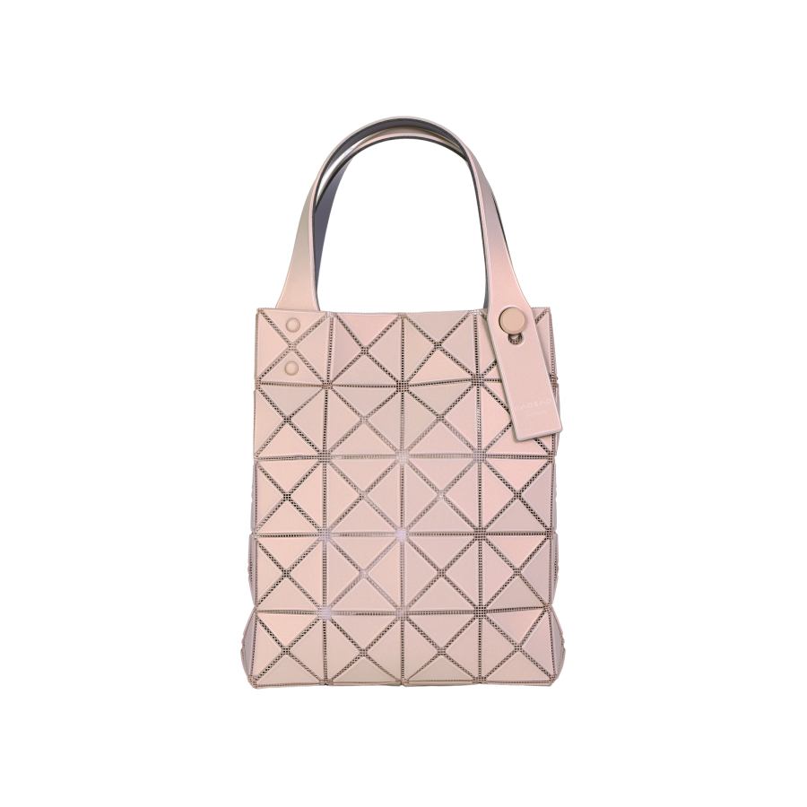 ISSEY MIYAKE PVC Handbag Mini Women's Pink Beige