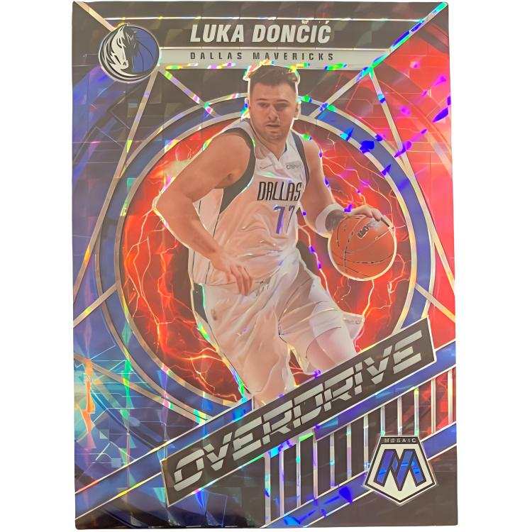 PANINI Luka Doncic 2021 22 Mosaic, Overload, Special Card, Refringence, Mavericks Player Cards, Card Collection Pass