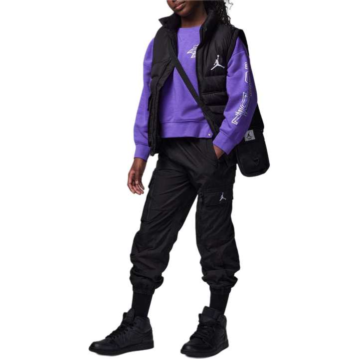Jordan Jordan Sweatshirt Take Flight Snap Crew Purple Kids'