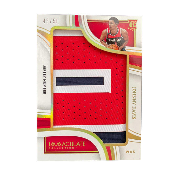 PANINI John Davis 2022 23 Immacurate, New Show RC 43/50, Big Window Cut off Card, Ball Star Card, Card Pass.