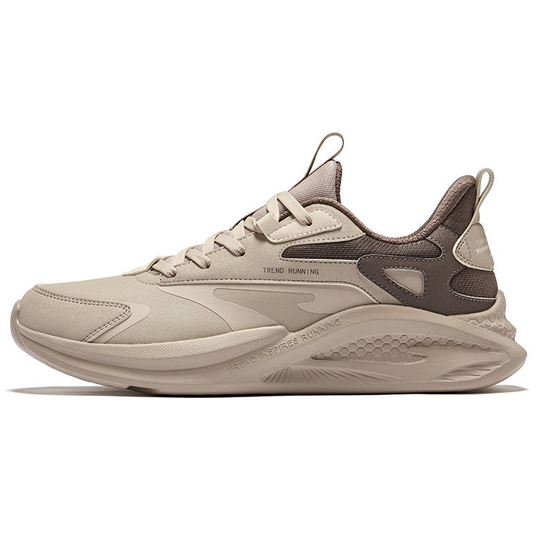 Erke Lingyue 1 Slip Resistant Waterproof Low top Casual City Commuting Running Shoes Men's Light Linen Brownstone
