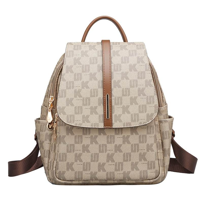 YEARCON PVC With Artificial Leather With Synthetic Leather Backpack Large Women's Coffee