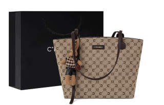 C°BANNER Fabric Carry Underarm Tote Bag Shoulder Bag Women's Coffee