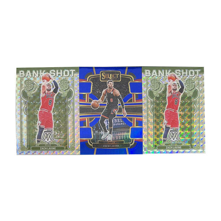 PANINI 2023 24 Panini Mosaic Zach LaVine Bank Shot Parallel+SELECT Blue Fold Star Card Pass Through Sports Cards 3 Pcs