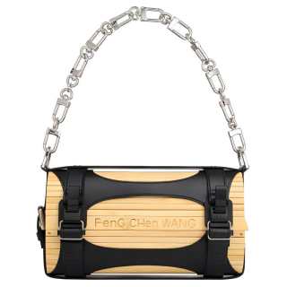 Feng Chen Wang Pu Cylinder Bamboo Bag, Shoulder Bag, Crossbody Bag, Handbag Unisex Black