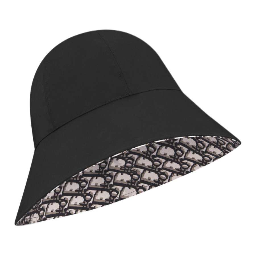 DIOR Polyester Bucket Hats Women's Black White