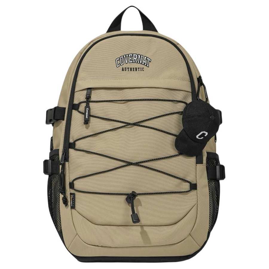 COVERNAT Polyester Backpack Regular Unisex Beige