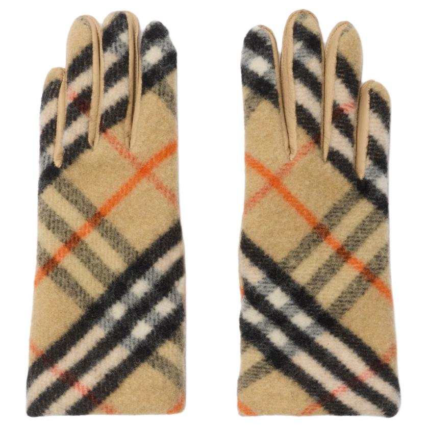 Burberry Burberry Checkered Panelled Gloves