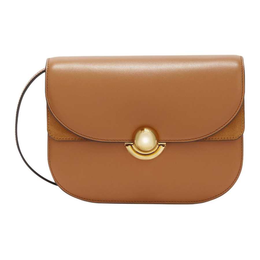 Furla Cow Leather Crossbody Bag, Shoulder Bag Small Women's Brandy