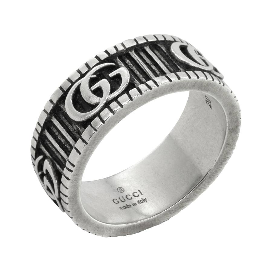 GUCCI GG Marmont 925 Sterling Silver Rings Unisex