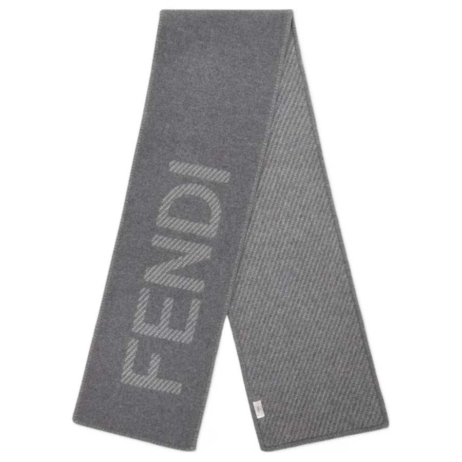 FENDI Fendi Logo Jacquard Finished-Edge Scarf