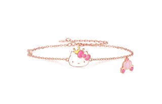 TIDECOLOR Hello Kitty Synthetic Cubic Zirconia Copper Bracelets Women's