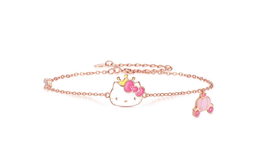 TIDECOLOR Hello Kitty Synthetic Cubic Zirconia Copper Bracelets Women's
