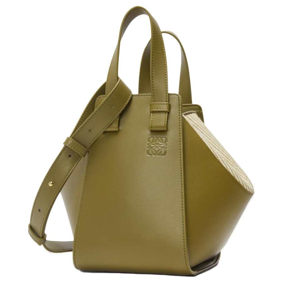 LOEWE Hammock Soft Calfskin Shoulder Bag, Crossbody Bag, Handbag Women's Green