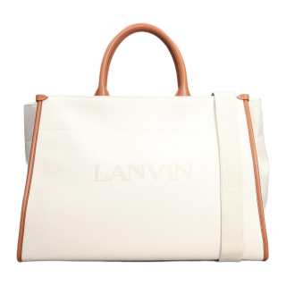 Lanvin Logo Printed Top Handle Bag
