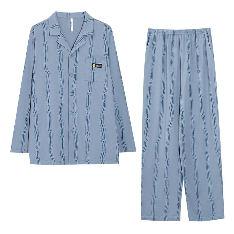 HONGDOUJUJIA Pajama Set Men's Starry Blue