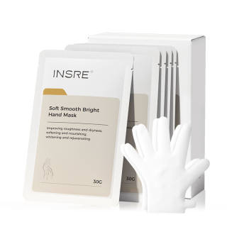 INSRE UK, Nicotinamide Whitening Soft Skin Hand Mask, Wrinkle Reducing Exfoliating