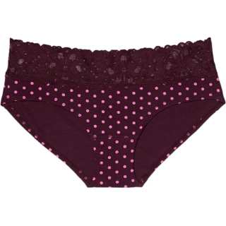 Victoria's Secret THE MIX Briefs Women's 1 Pack Purple Black Polka Dot