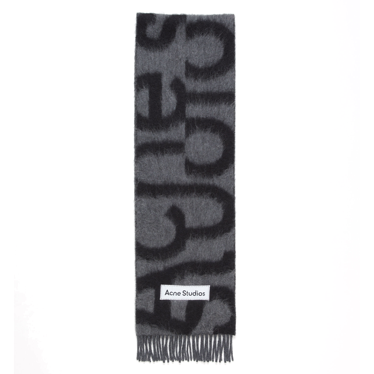 Acne Studios Acne Studios Gingham Logo Scarf