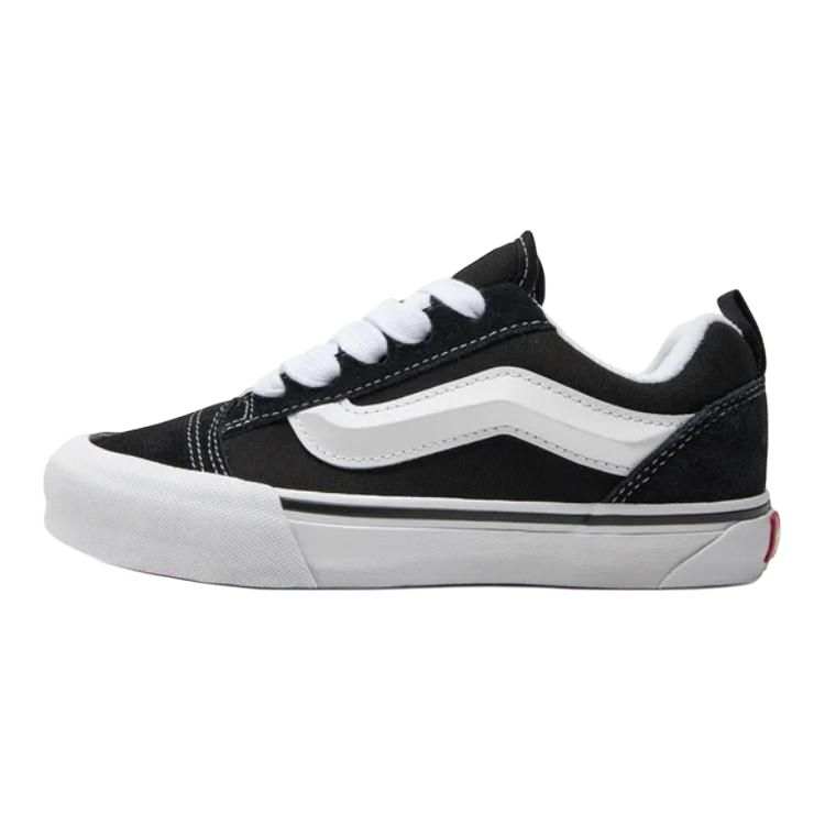 Vans Knu Skool Abrasion Resistant Low top Kids' Skateboarding Shoes Black White Kids'