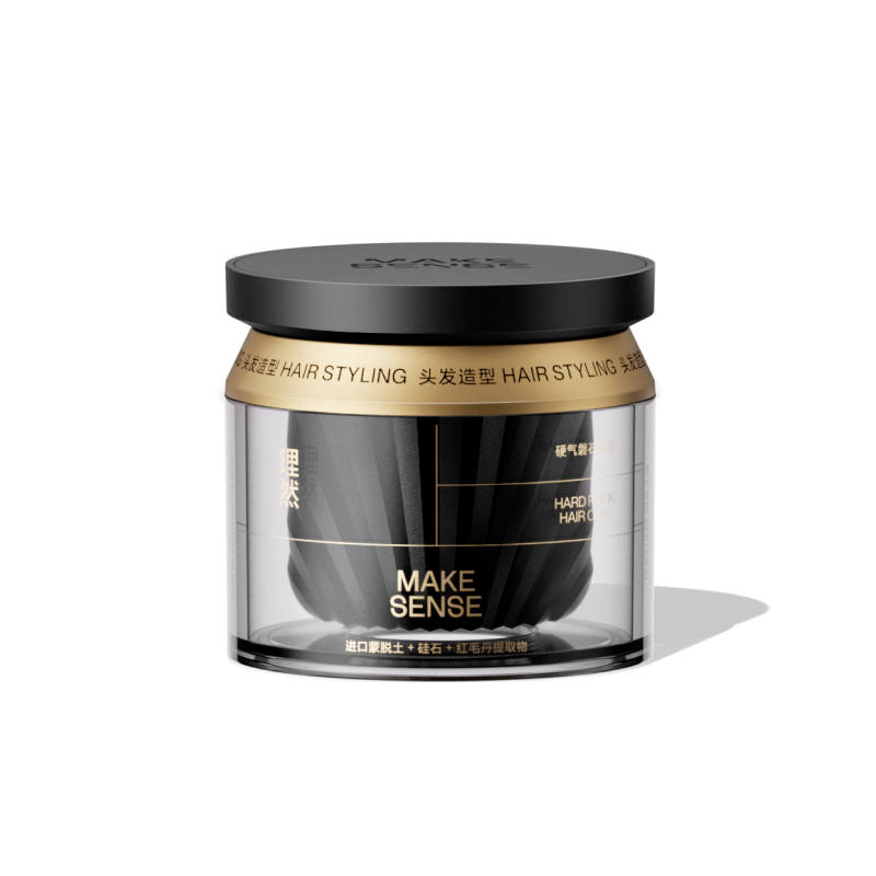 MAKE ESSENCE High End Collection Avant Garde Air Stone Matte Black Gold Hair Clay And Spray Set Styling Long Lasting