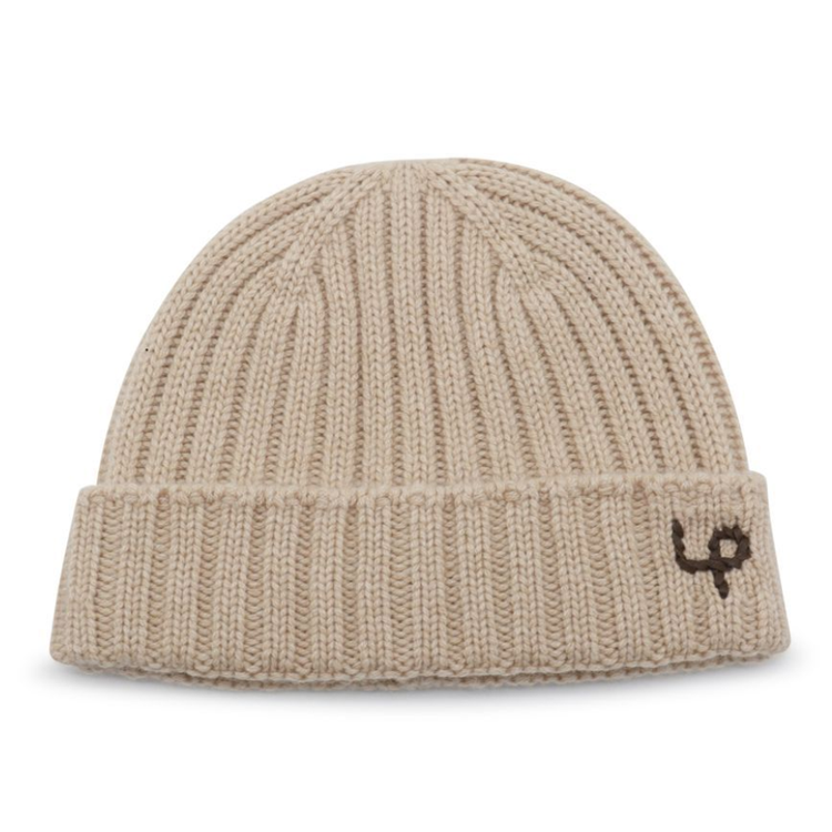 Loro Piana Ribbed Logo embroidered Beanie