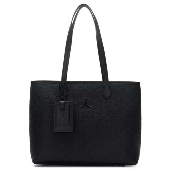 Jordan Jordan Synthetic Leather Tote Bag, Shopping Bag, Handbag, Shoulder Bag Unisex Black