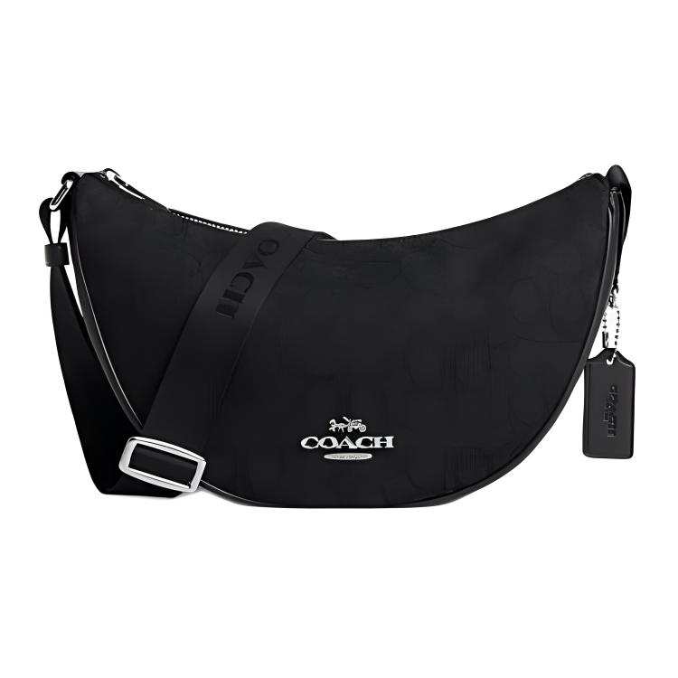 COACH PACE Fabric With Cow Leather Crossbody Bag, Shoulder Bag Large Women's Black