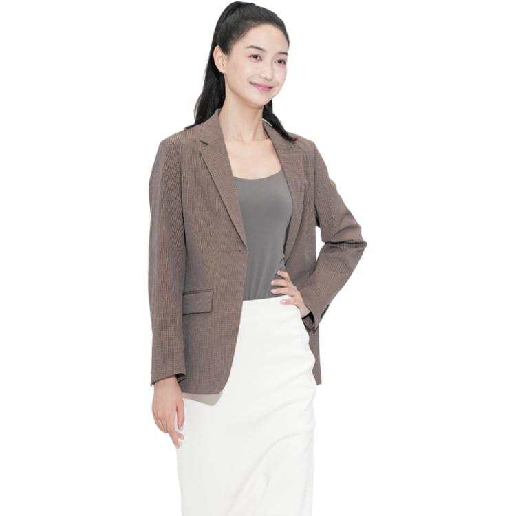 UNIQLO Business Suits Women's Camel Lapel Moderate