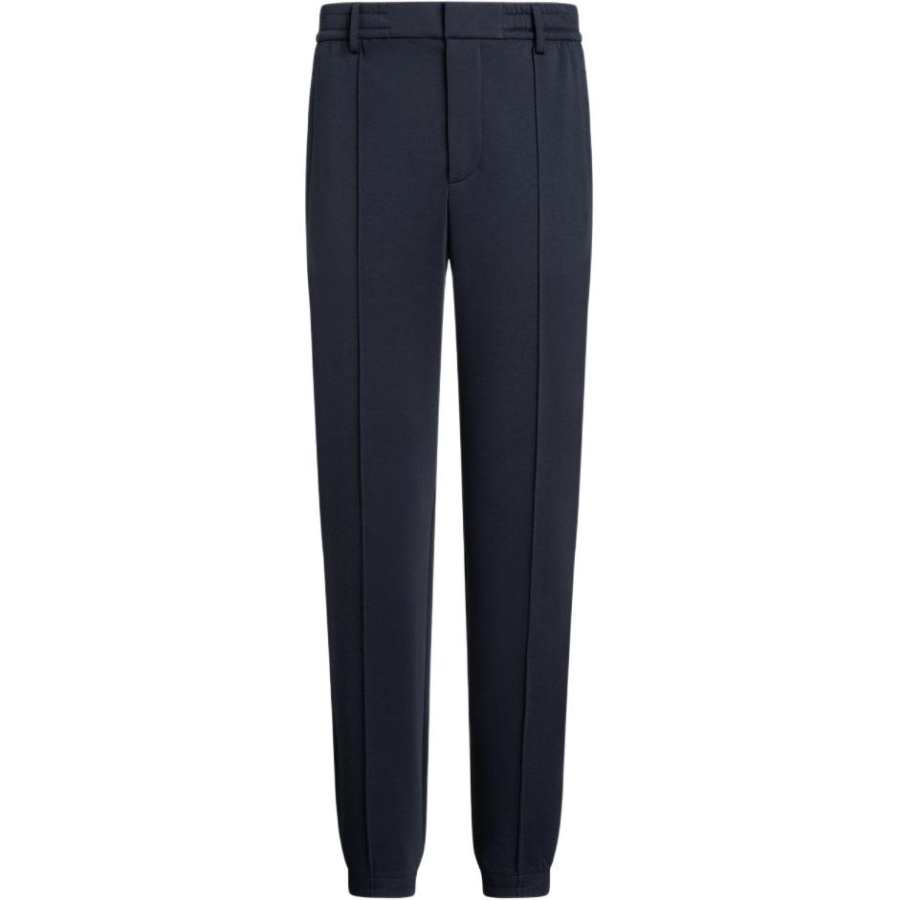 EMPORIO ARMANI FW24 Knitted Sweatpants Men's Navy Blue