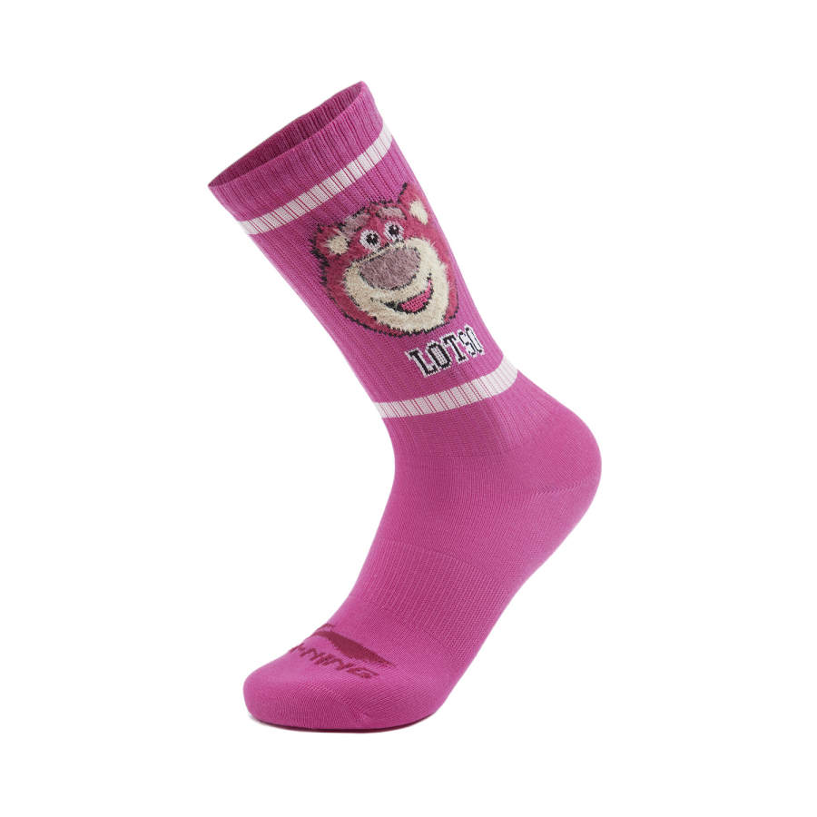 Li-Ning Li Ning x Disney Crew Socks Unisex 1 Pack Rose Purple