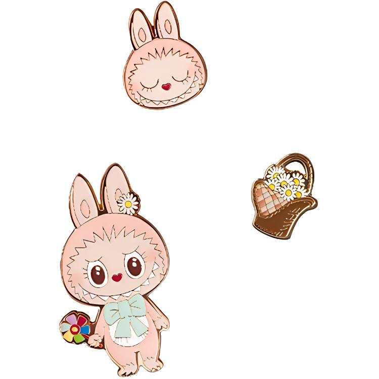 POP MART LABUBU MOKOKO Sweetheart Collection, Let's Go Flower Picking Combination Badge Cute Trend Based Products