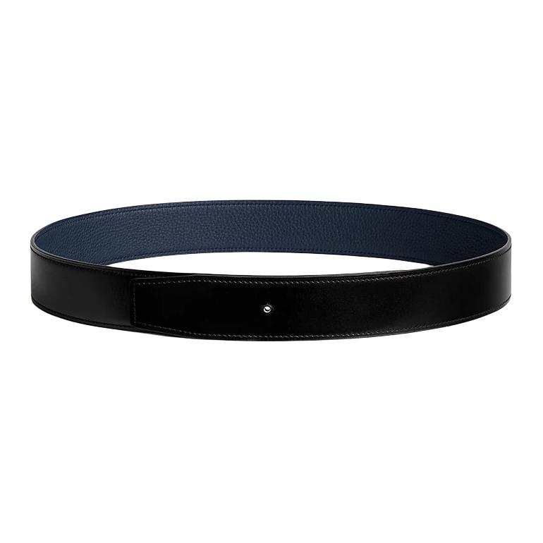 HERMES HERMES Calfskin Leather Belts Men's Width 3.8cm