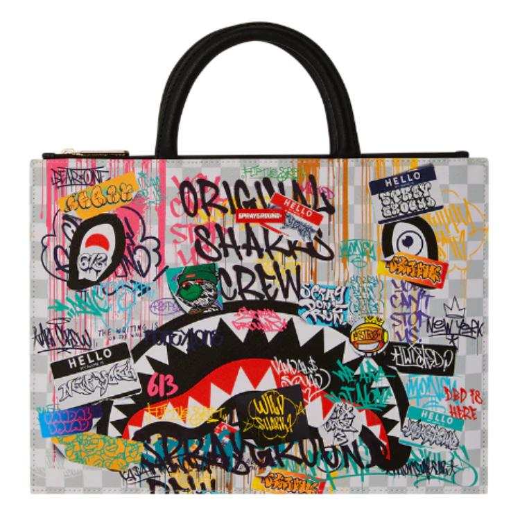 SPRAYGROUND SPRAYGROUND Artificial Leather Handheld Laptop Bag Regular Unisex Multicolor