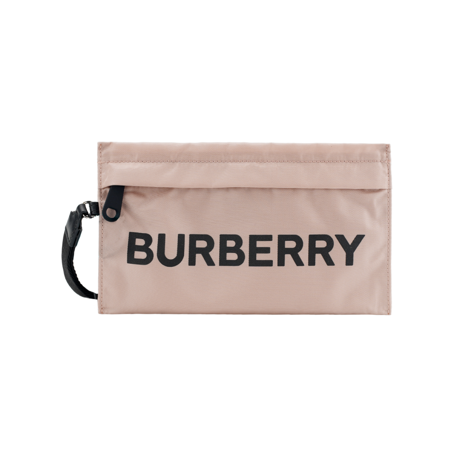Burberry Leather Clutch Women's Rose Beige