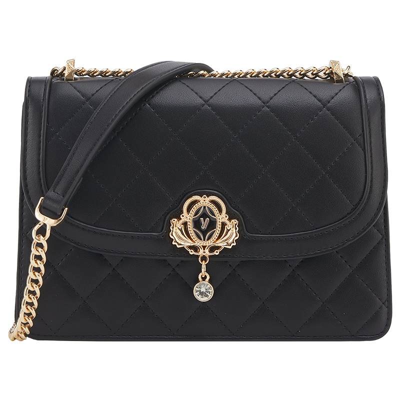 YEARCON Synthetic Leather Small Square Bag, Shoulder Bag, Crossbody Bag Small Women's Black/Ecru/Green