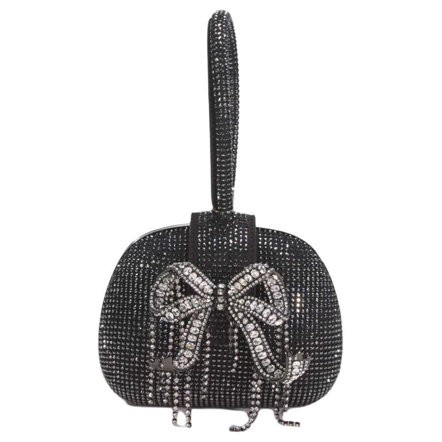 Self-portrait Rhinestone Top Handle Clutch Bag