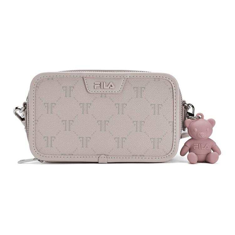 FILA WHITE PVC Polyvinyl Chloride Crossbody Bags Regular Women's Light Cameo Brown