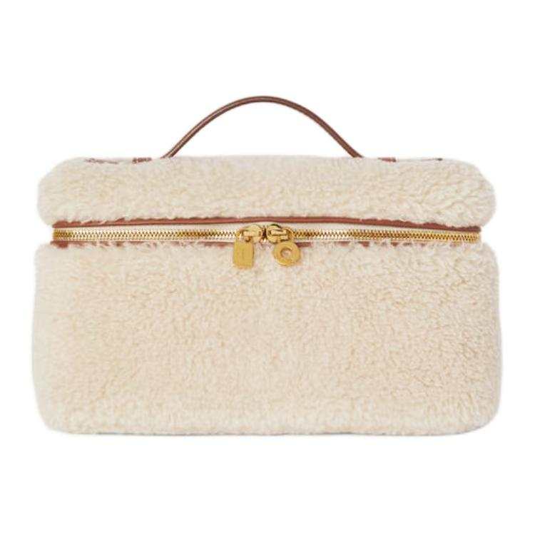 Loro Piana Cashmere And Mulberry Silk Handbag Women's Ancient Paper
